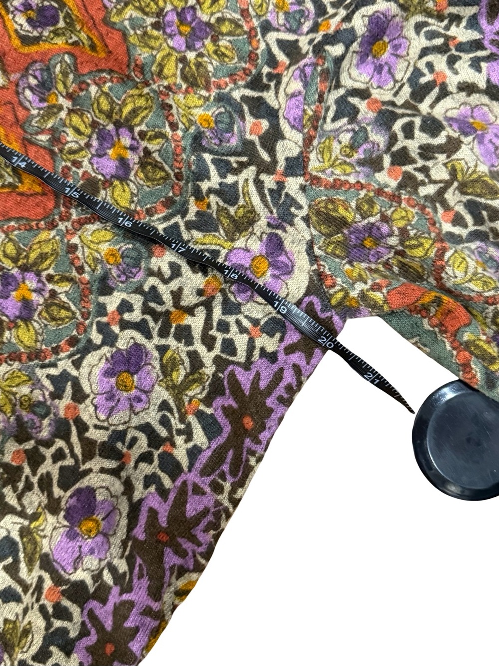 🤎 Natural Life Lottie Knit Maxi Dress Brown Tuscany Border Floral Boho Large - Picture 11 of 12